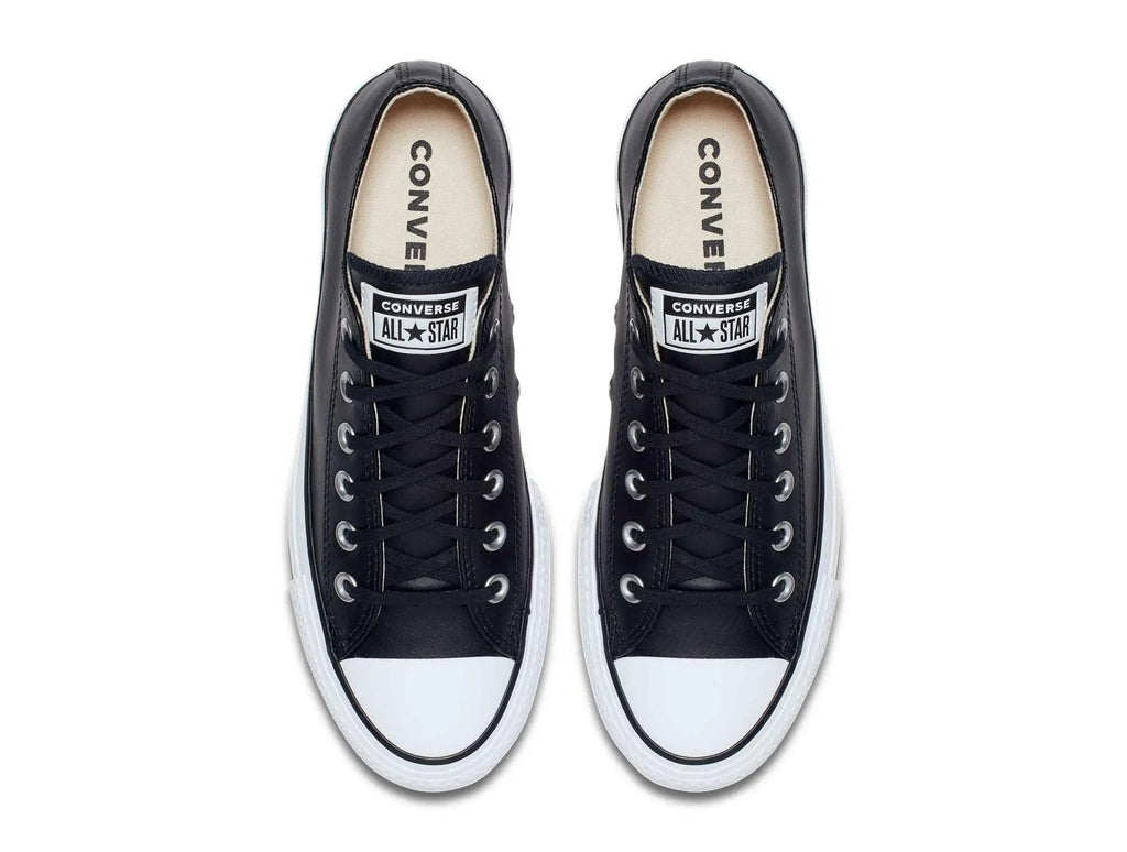 Zapatilla Converse Chuck Taylor Plataforma Cuero Low Mujer Negro