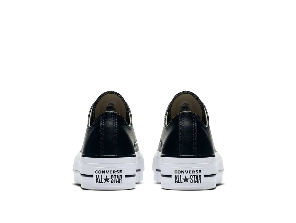 Zapatilla Converse Chuck Taylor Plataforma Cuero Low Mujer Negro