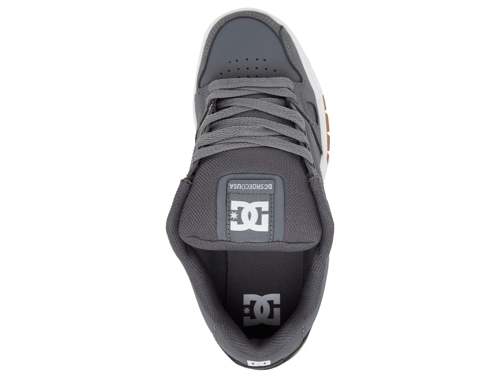 Zapatilla DC Stag Hombre Gris - Suela Blanca - Gum