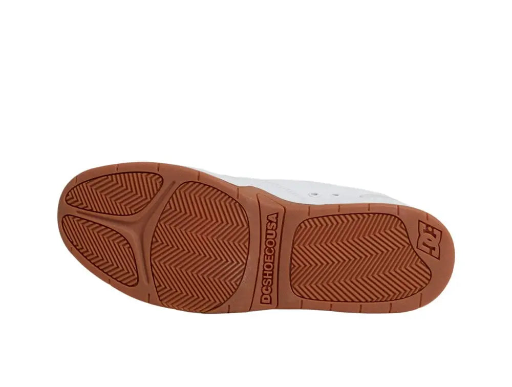 Zapatilla Dc Ascend Lth Hombre Blanco Suela Gum