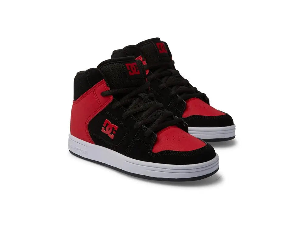 Zapatilla Dc Manteca 4 HI Niños Rojo Negro Blanco