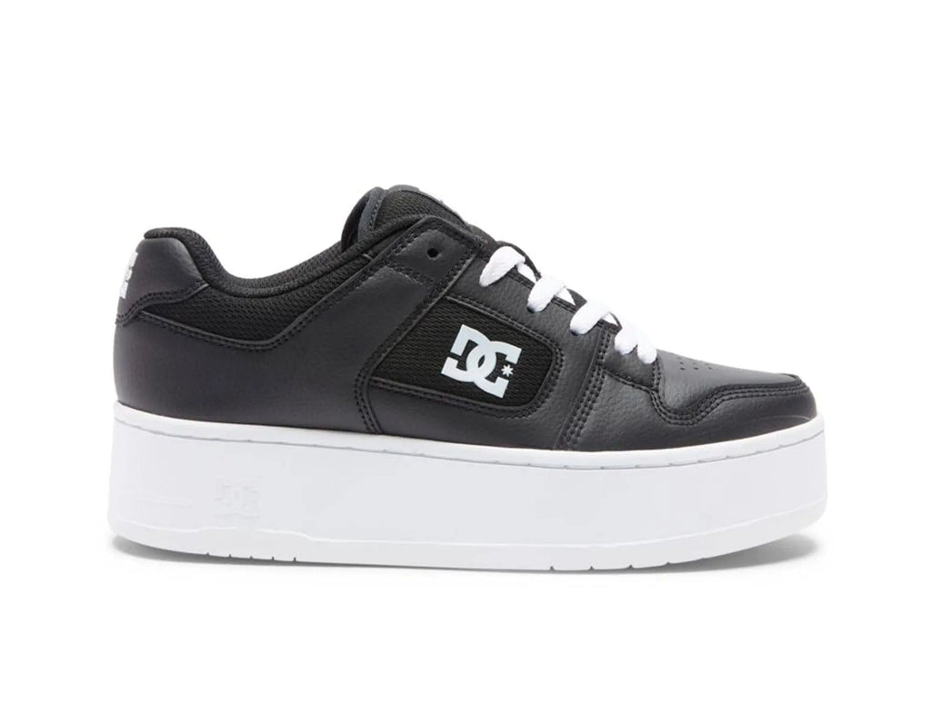 Zapatilla Dc Manteca 4 Plataforma Cuero Mujer Negro
