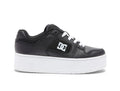 Zapatilla Dc Manteca 4 Plataforma Cuero Mujer Negro