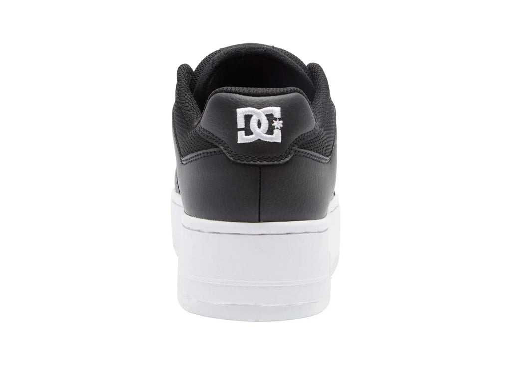 Zapatilla Dc Manteca 4 Plataforma Cuero Mujer Negro
