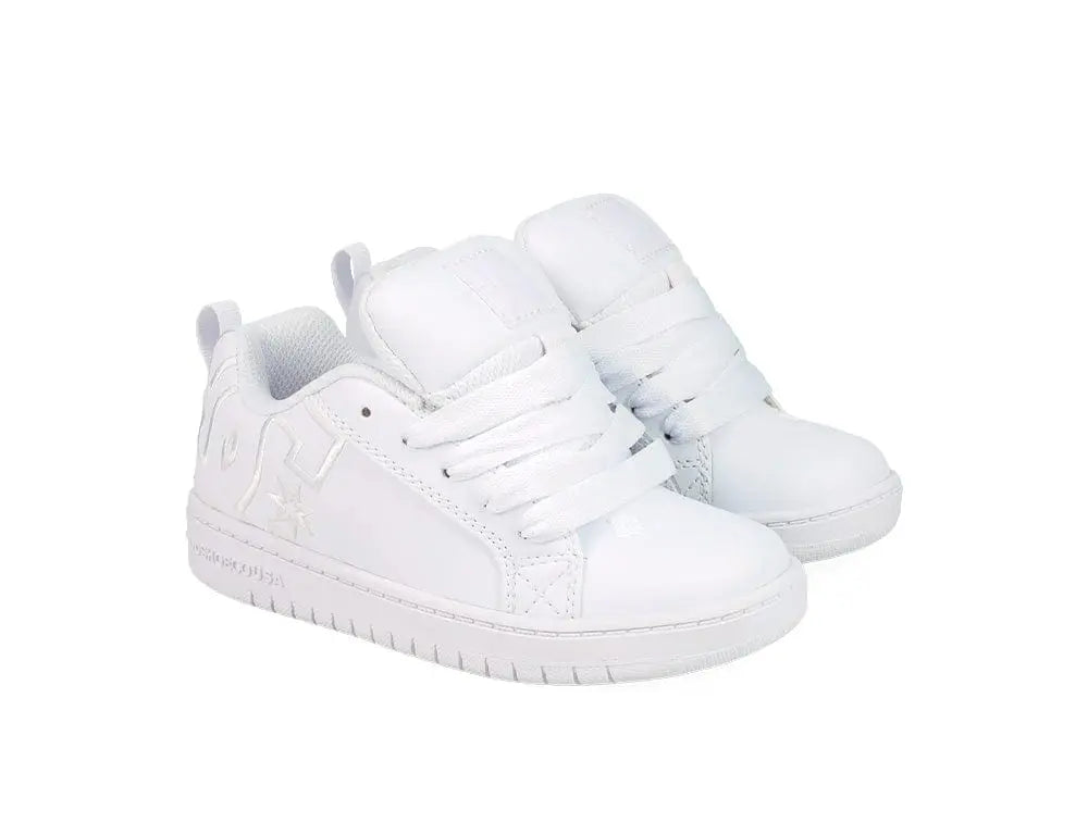 Zapatillas Dc Court Graffik Niños Blanco