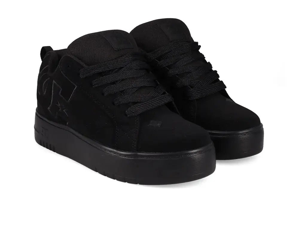 Zapatillas Dc Court Graffik Plataforma Mujer Mono Negro